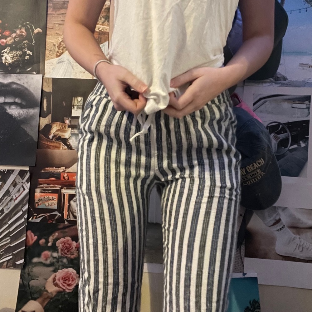 striped linen pants!